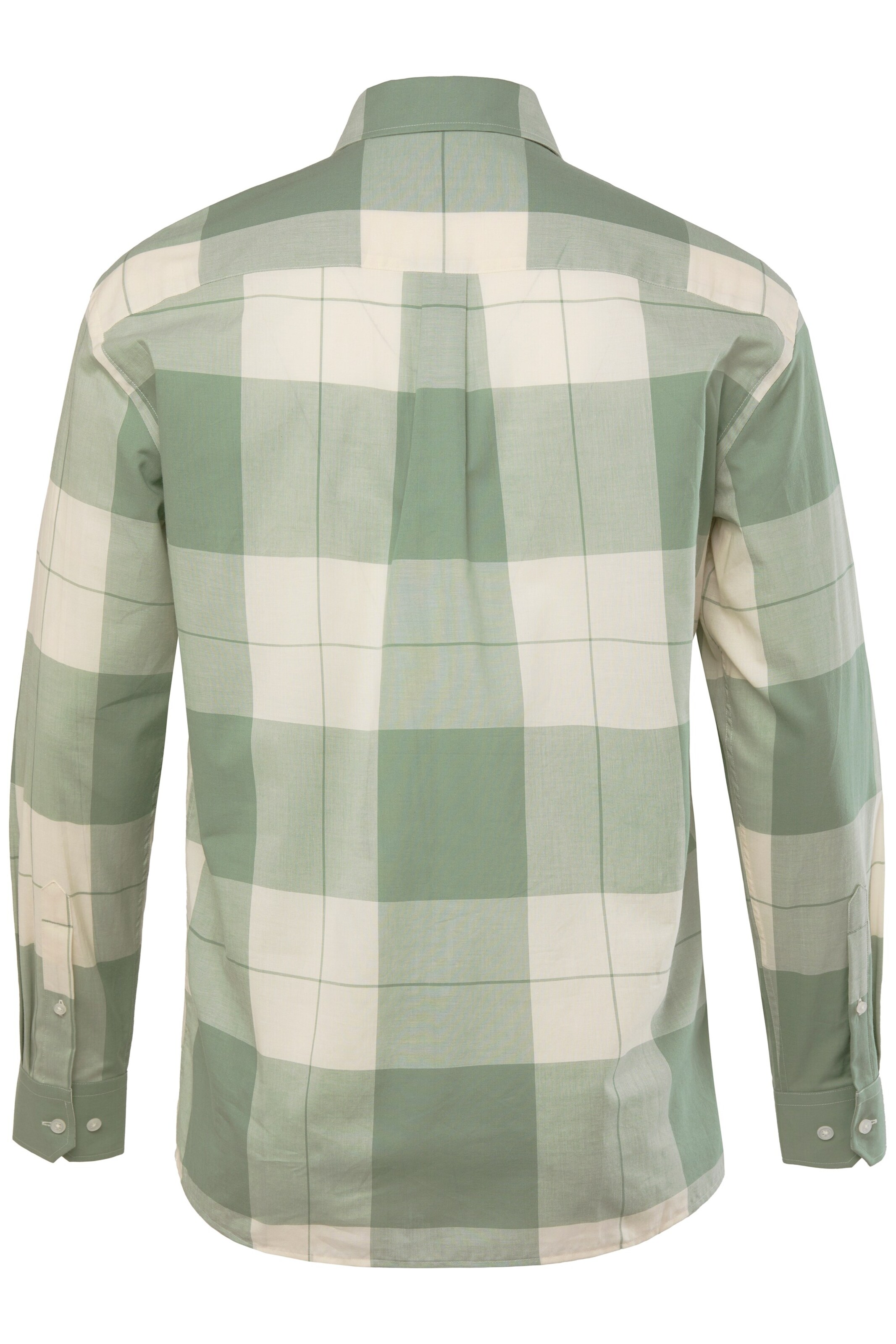 Men Plus Comfort fit Button Up Shirt in Green