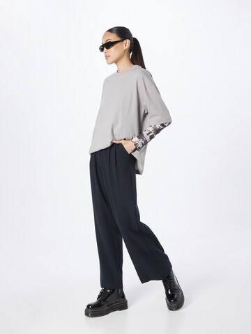 Abercrombie & Fitch Wide leg Bandplooibroek in Zwart