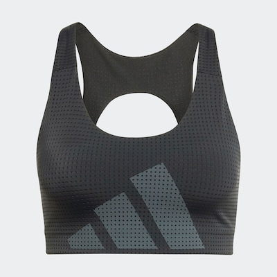 ADIDAS PERFORMANCE Soutien-gorge de sport 'Powerimpact' en gris / noir, Vue avec produit