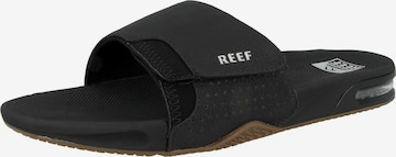 REEF Strand-/badschoen 'Fanning' in Zwart: voorkant