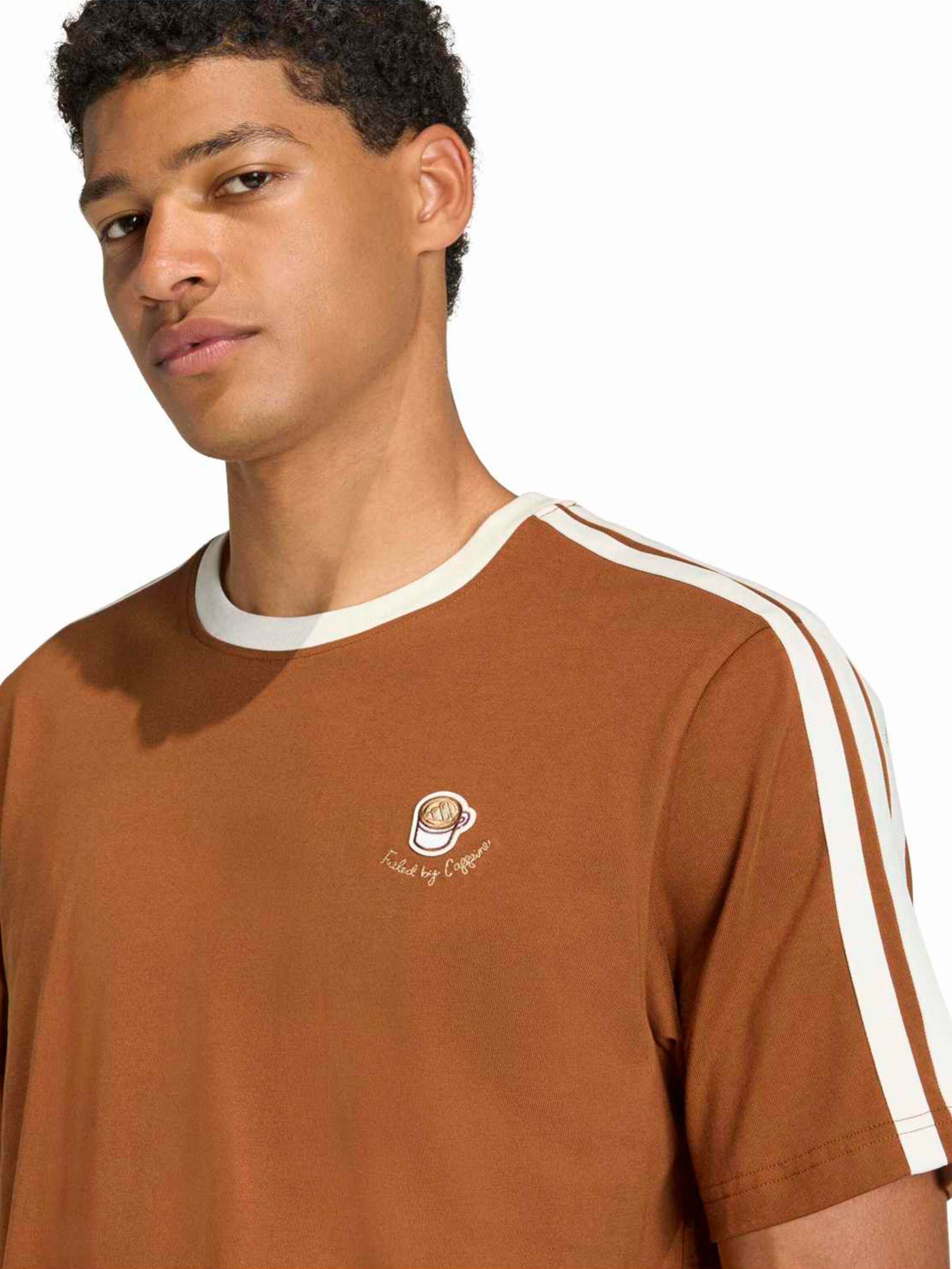 ADIDAS SPORTSWEAR Λειτουργικό μπλουζάκι 'COFFEE CUP' σε καφέ