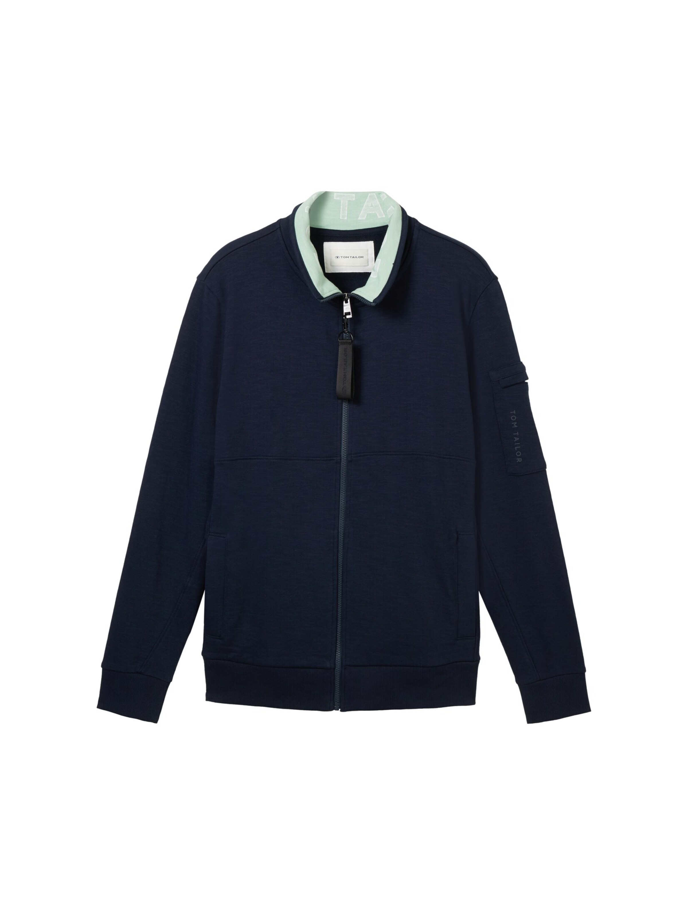 TOM TAILOR Sweatjacke in Blau: Vorderseite