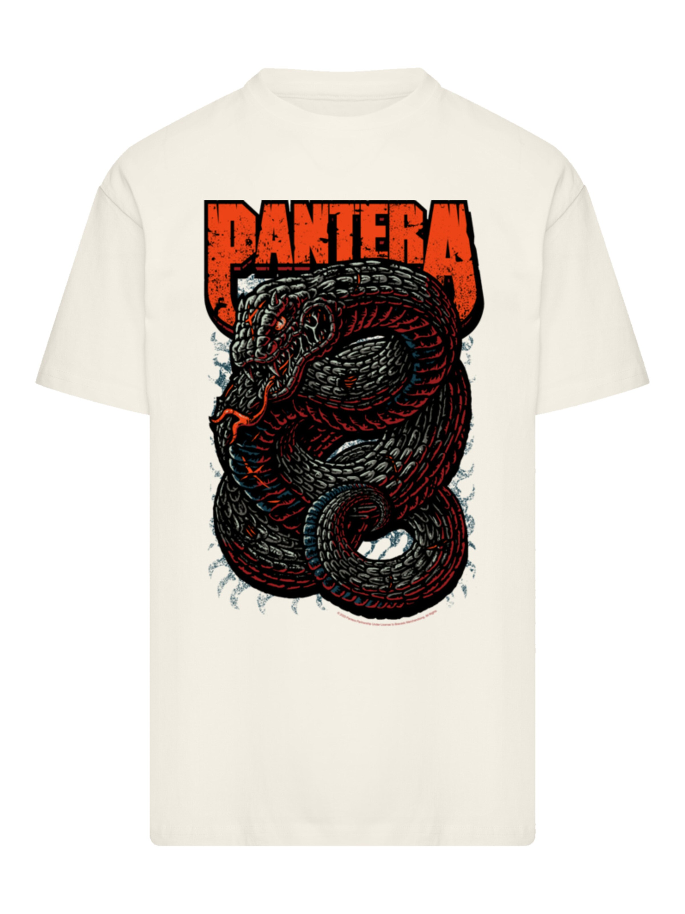 F4NT4STIC Shirt 'Pantera Venomous Snake' in White: front
