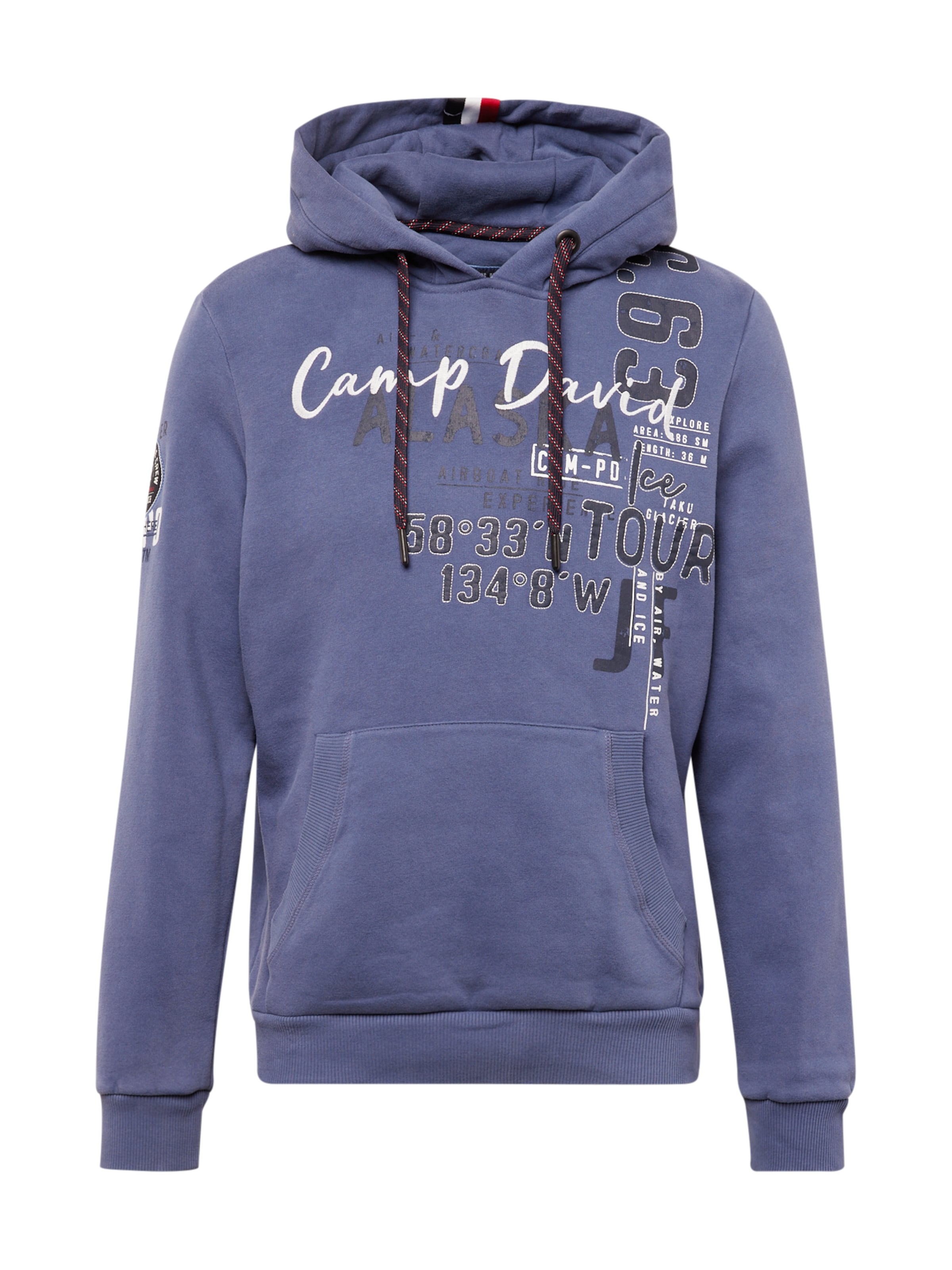 CAMP DAVID Sweatshirt 'Alaska Ice Tour' in Blau: Vorderseite