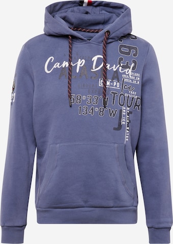 CAMP DAVID Sweatshirt 'Alaska Ice Tour' in Blauw: voorkant