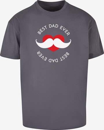 Merchcode Shirt 'Fathers Day - Best Dad' in Grijs: voorkant