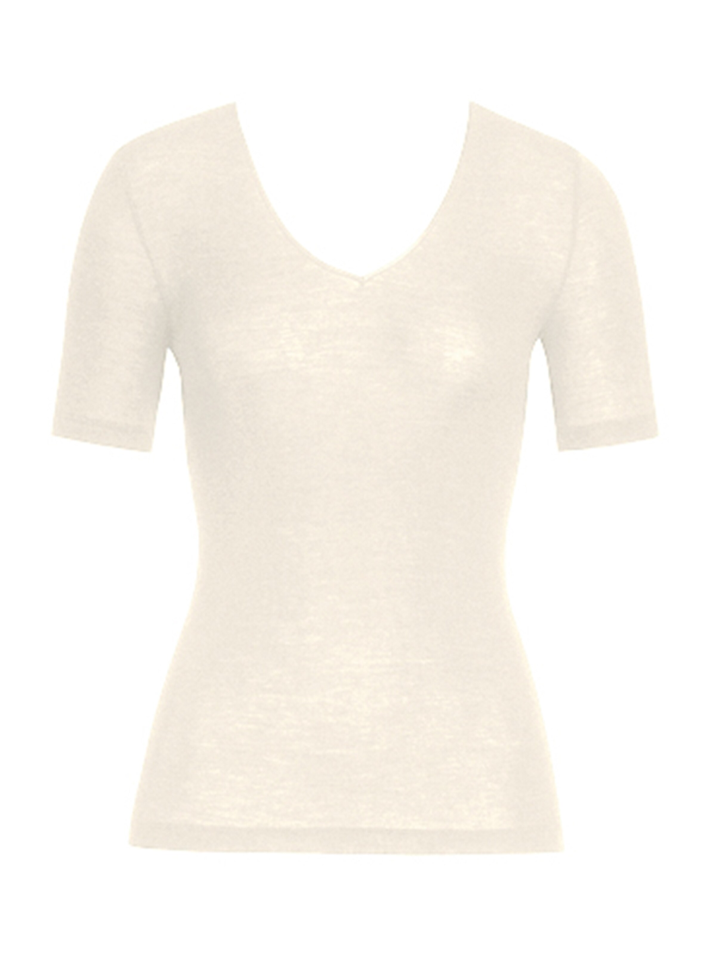 Hanro Undershirt ' Woolen Silk Kurzarm ' in White: front