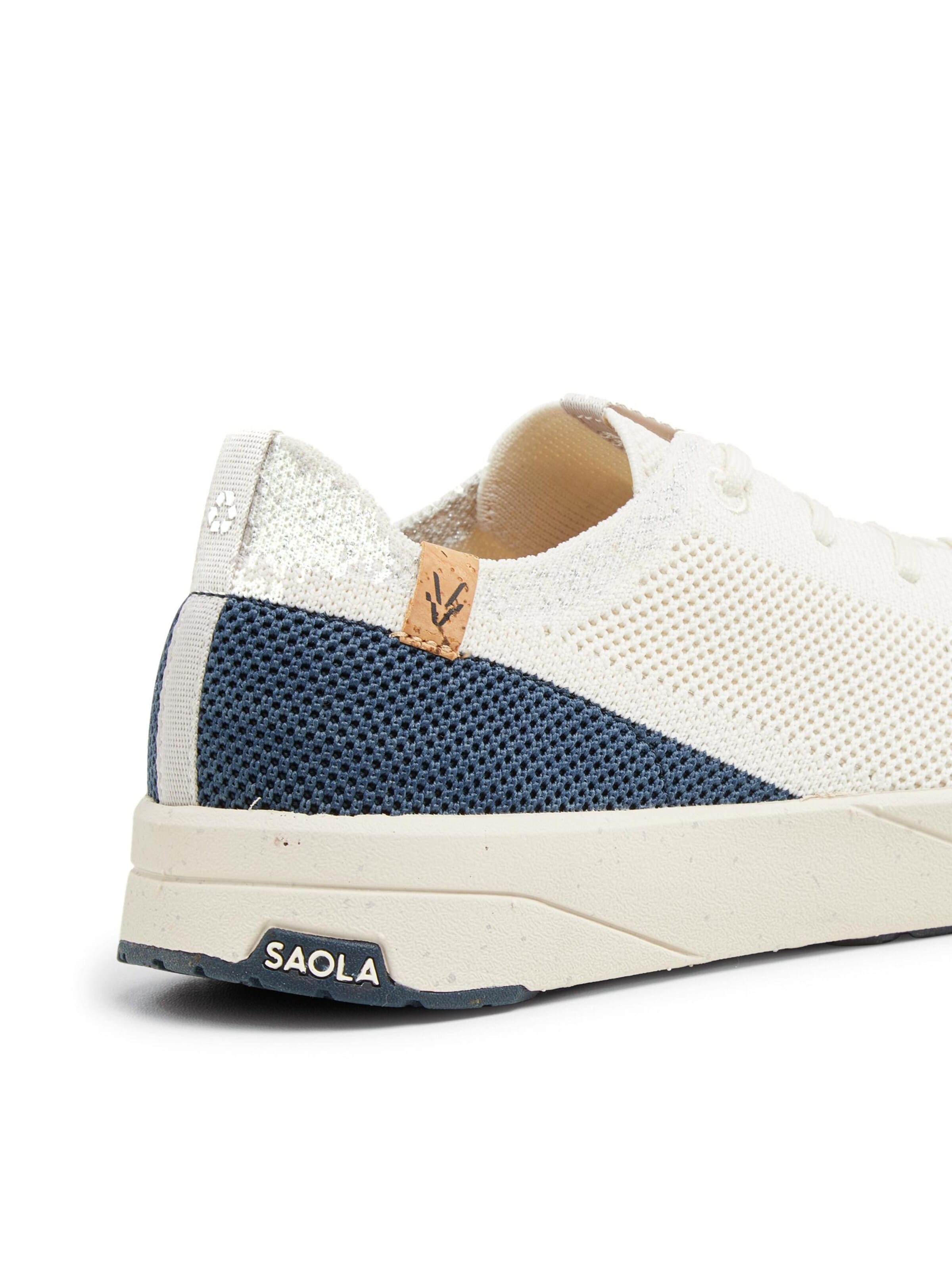 SAOLA Lace-up shoe 'Cannon Knit 2.0 W White Navy' in White