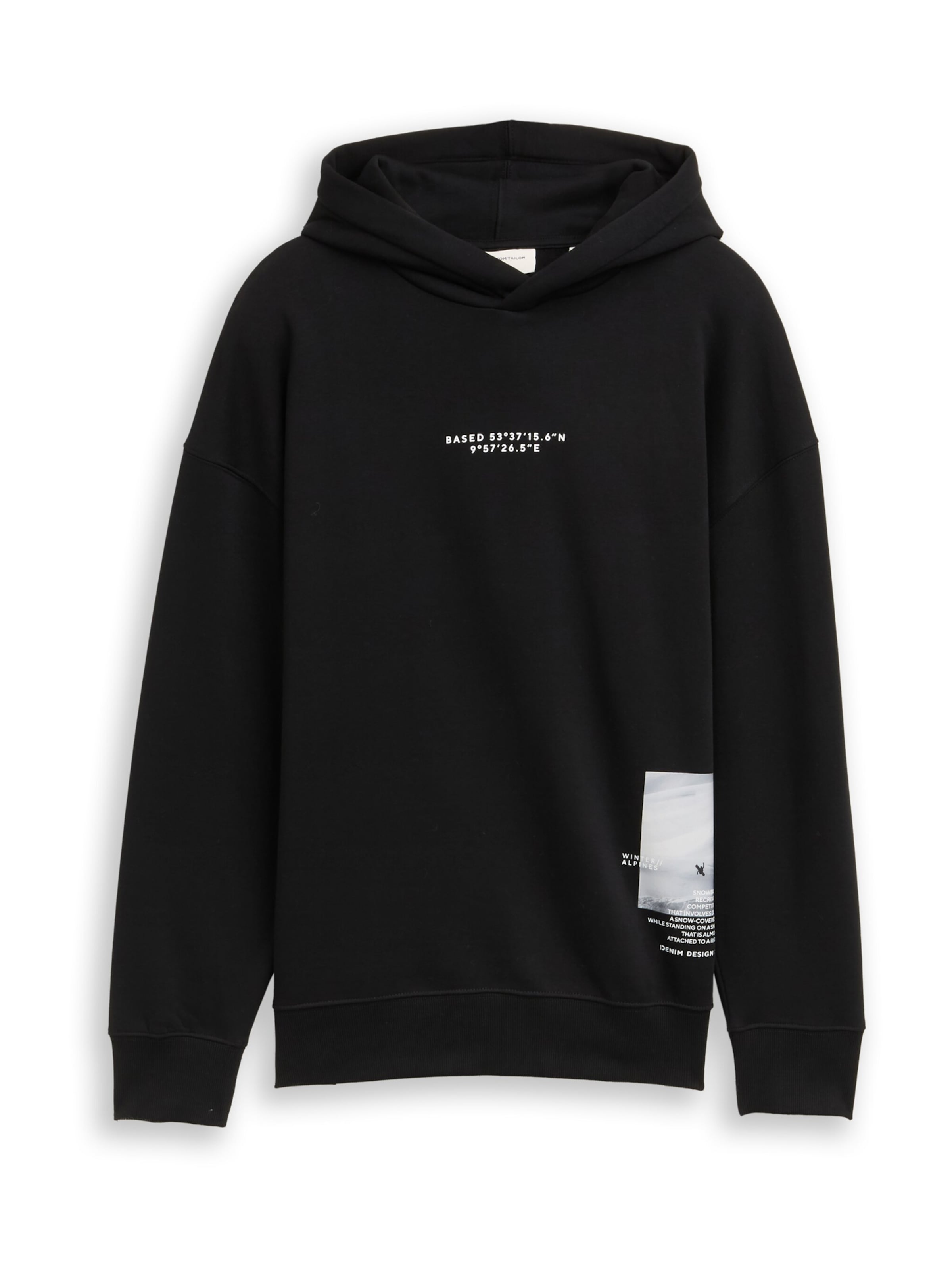 TOM TAILOR DENIM Свитшот в Черный: спереди