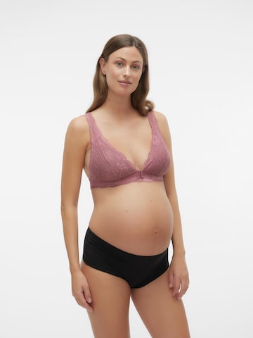 MAMALICIOUS Triangle Nursing Bra 'SENIA' in Purple: front