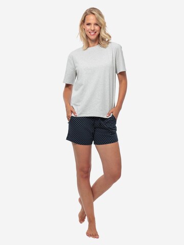 SCHIESSER Pyjama 'Cotton' in Blauw