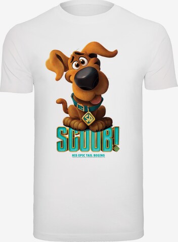 T-Shirt 'Puppy Scooby' F4NT4STIC en blanc : devant