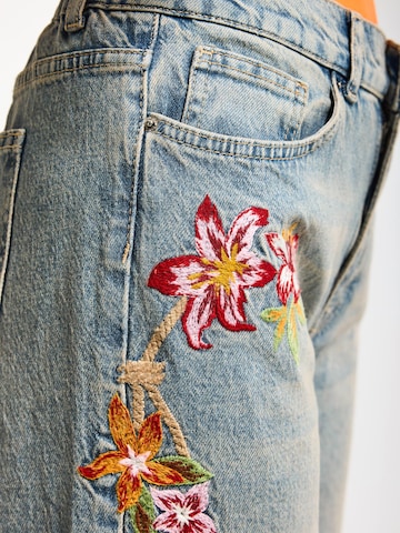 IT'S BASIC Flared Jeans 'ELASTICATED WAIST FLARE JEANS' in Blue