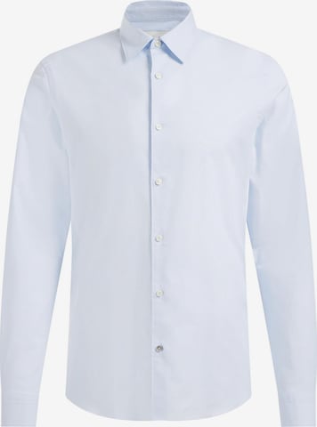 WE Fashion - Ajuste estrecho Camisa de negocios en azul: frente