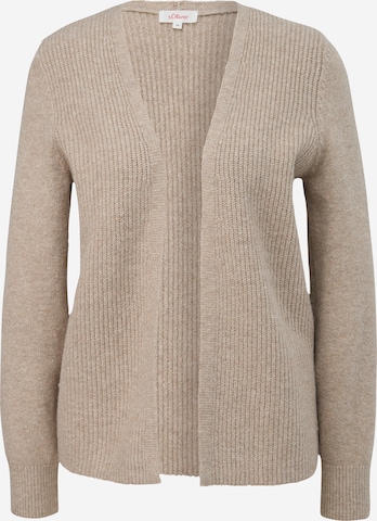 s.Oliver Knit Cardigan in Beige: front