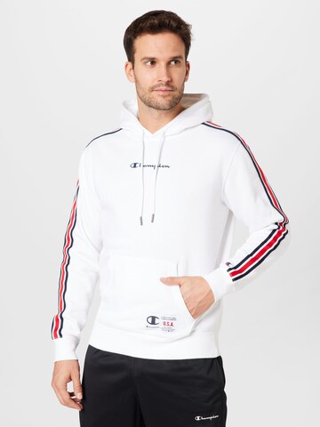 Champion Authentic Athletic Apparel Sweatshirt in White: front