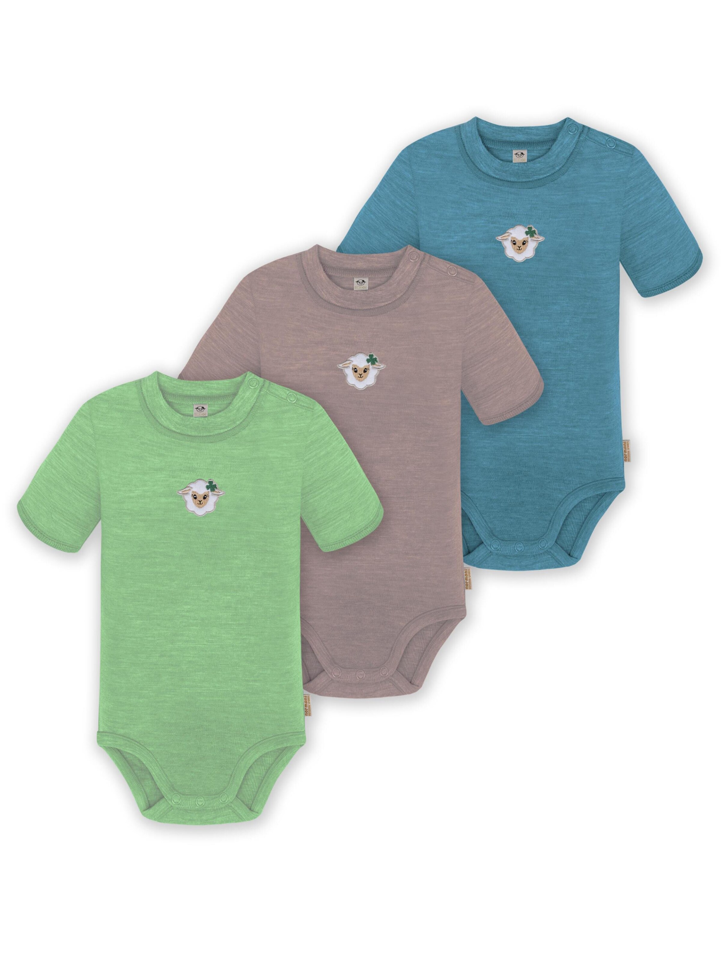 Barboteuse / body 'Tihoi' normani en bleu : devant