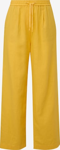 Wide Leg Pantalon comma casual identity en jaune : devant