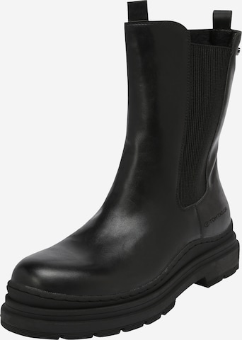 TOM TAILOR Chelsea Boots in Black: front