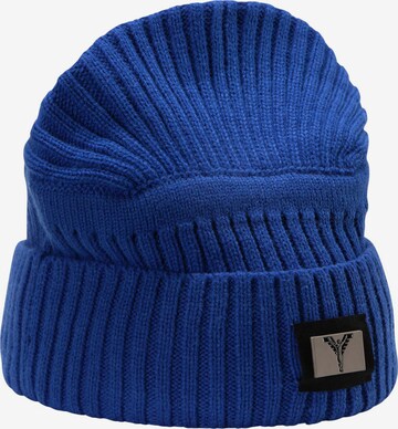 Carlo Colucci Beanie ' Caenaro ' in Blue: front