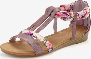 LASCANA Sandały w kolorze fioletowy: przód