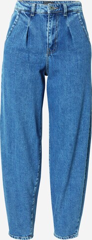 Dorothy Perkins Loose fit Pleated Jeans in Blue: front