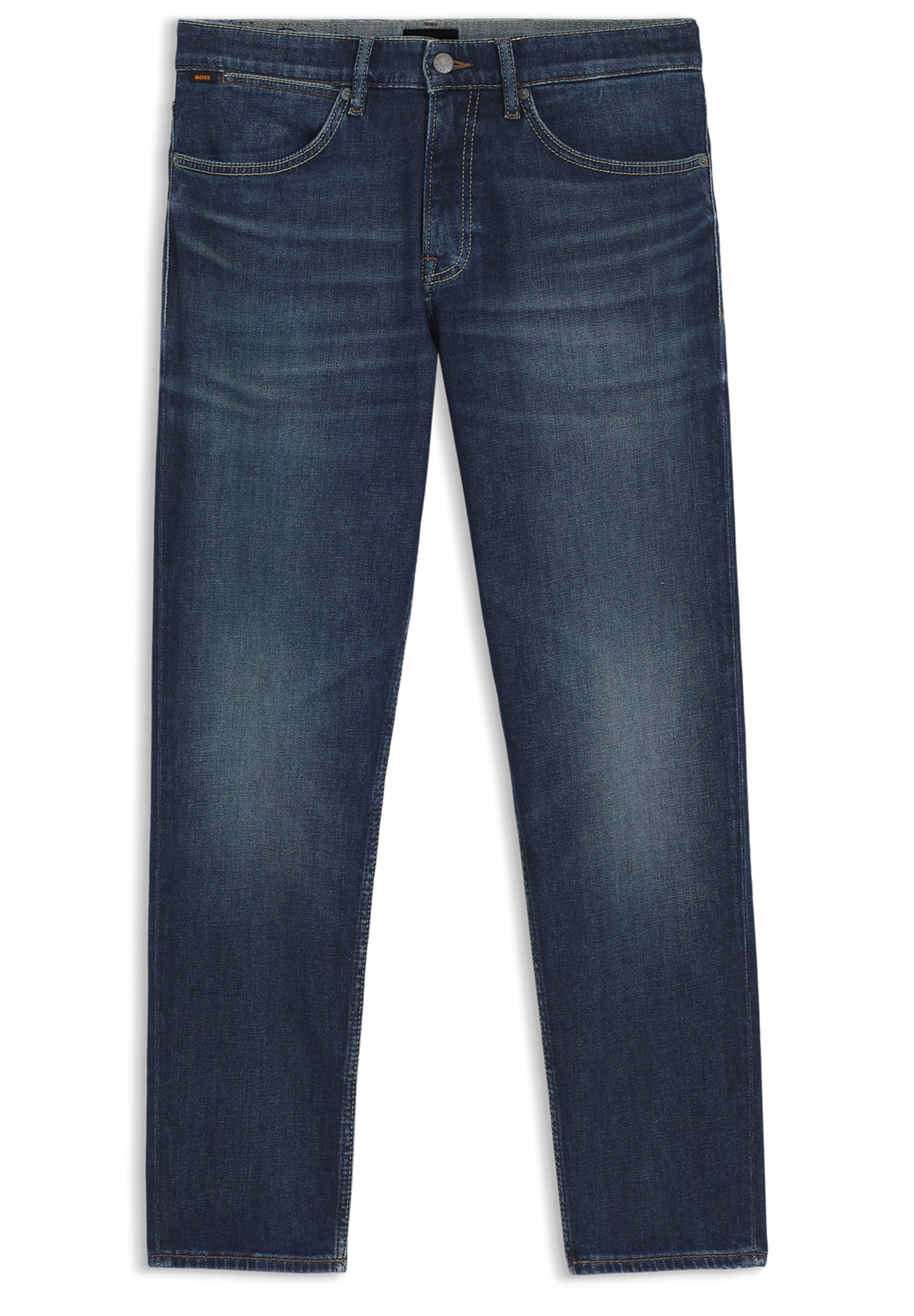 BOSS Tapered Jeans in Blue: front