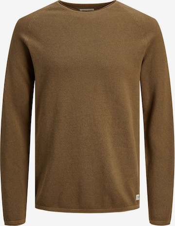 JACK & JONES - Regular Fit Pullover 'Hill' em castanho: frente