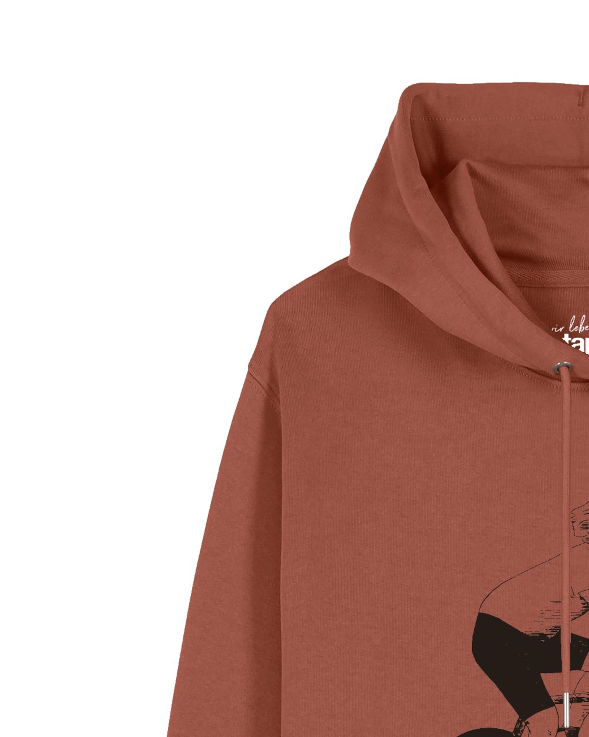 Watapparel Sweatshirt 'Fahrrad Und Pizza' in Bruin