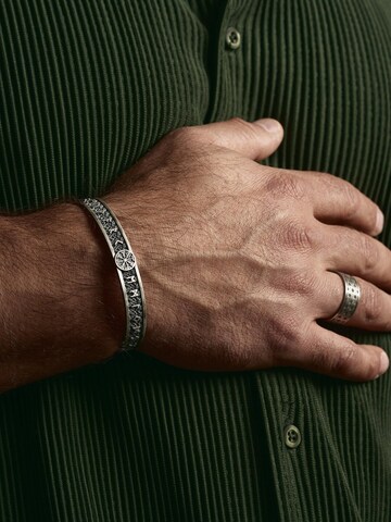 REYTEL Armband 'VEGVISIR WITH RUNES'‌‌‌‌‌‌‌‌‌ in Silber