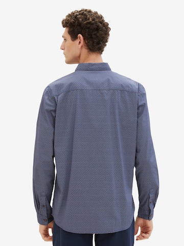 Coupe regular Chemise TOM TAILOR en bleu