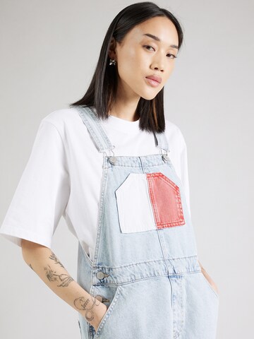 Tommy Jeans Laclová sukně – modrá