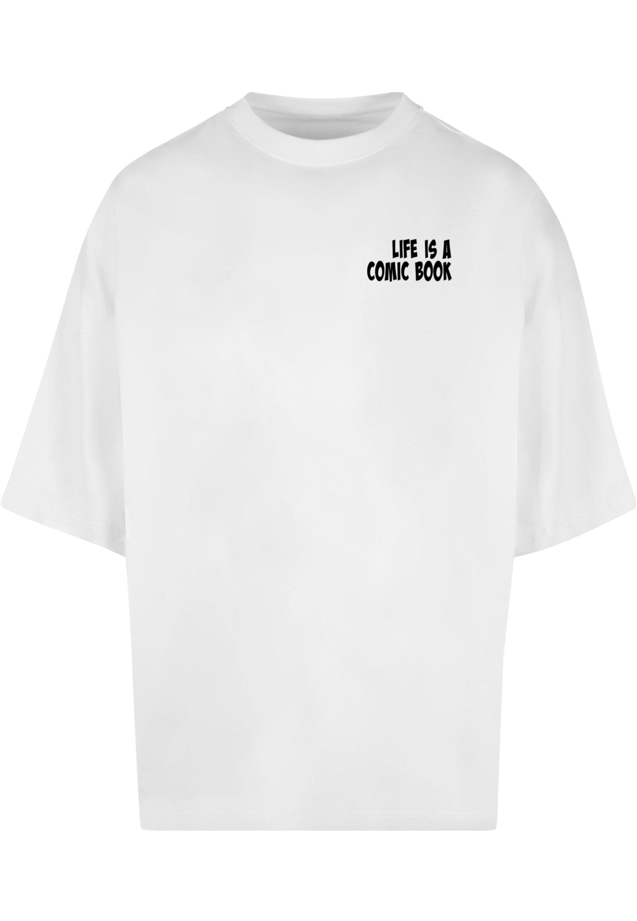 Merchcode Shirt 'Book Comic' in Wit: voorkant