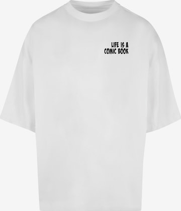 Maglietta 'Book Comic' di Merchcode in bianco: frontale