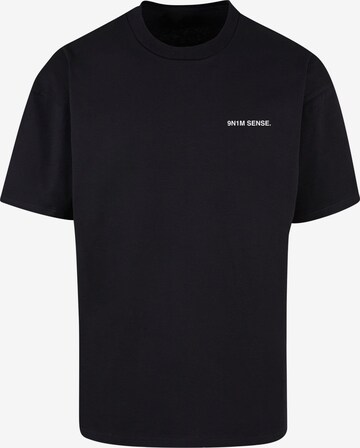 9N1M SENSE Shirt 'SENSE ARRIVED' in Zwart: voorkant