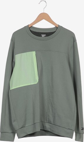 Reebok Sweatshirt & Zip-Up Hoodie in XL in Green: front