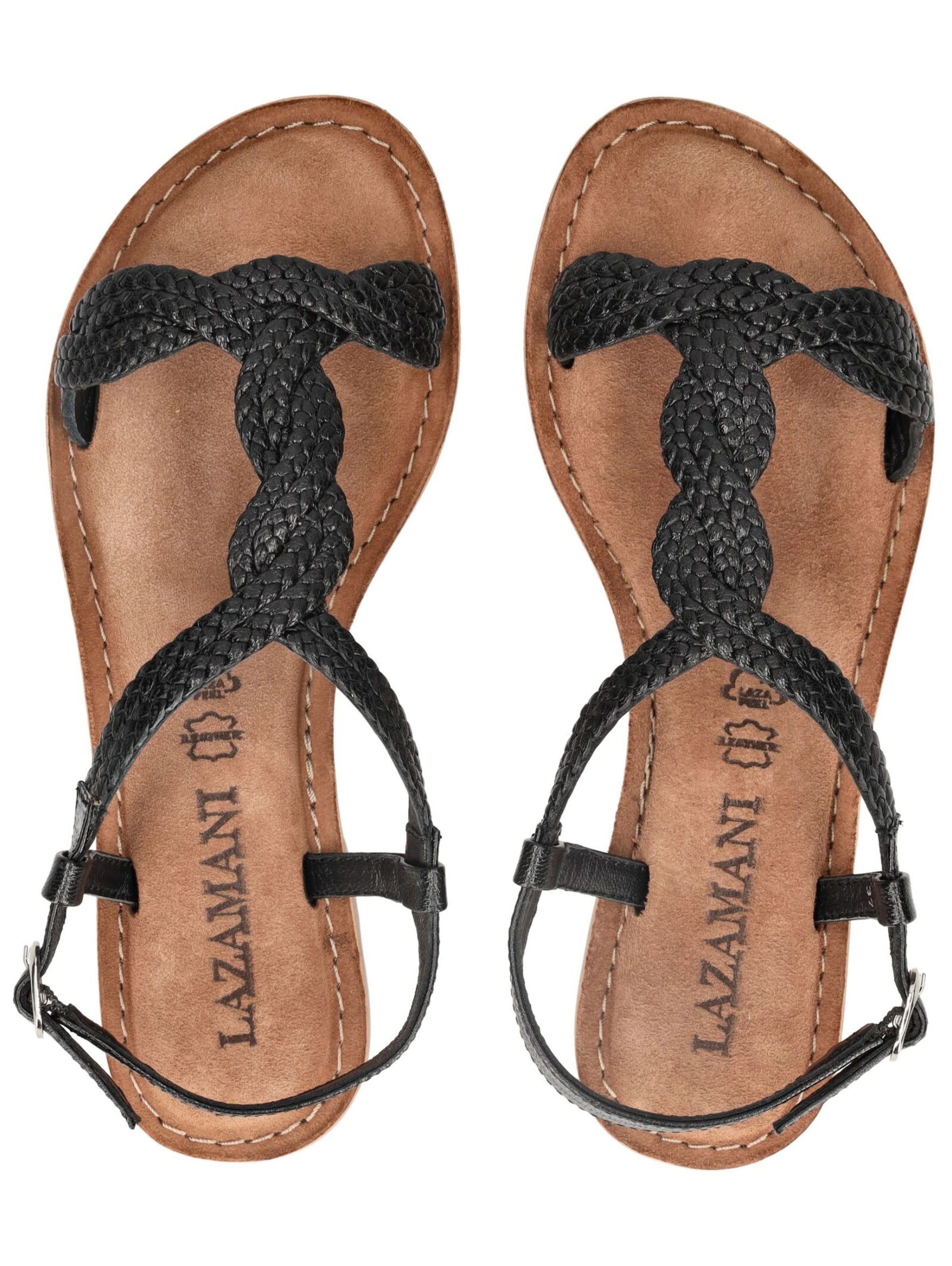 LAZAMANI Sandale in Schwarz