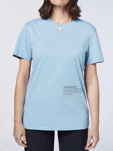 Detto Fatto T-Shirt ' mit Statement-Schriftzug ' in Blau