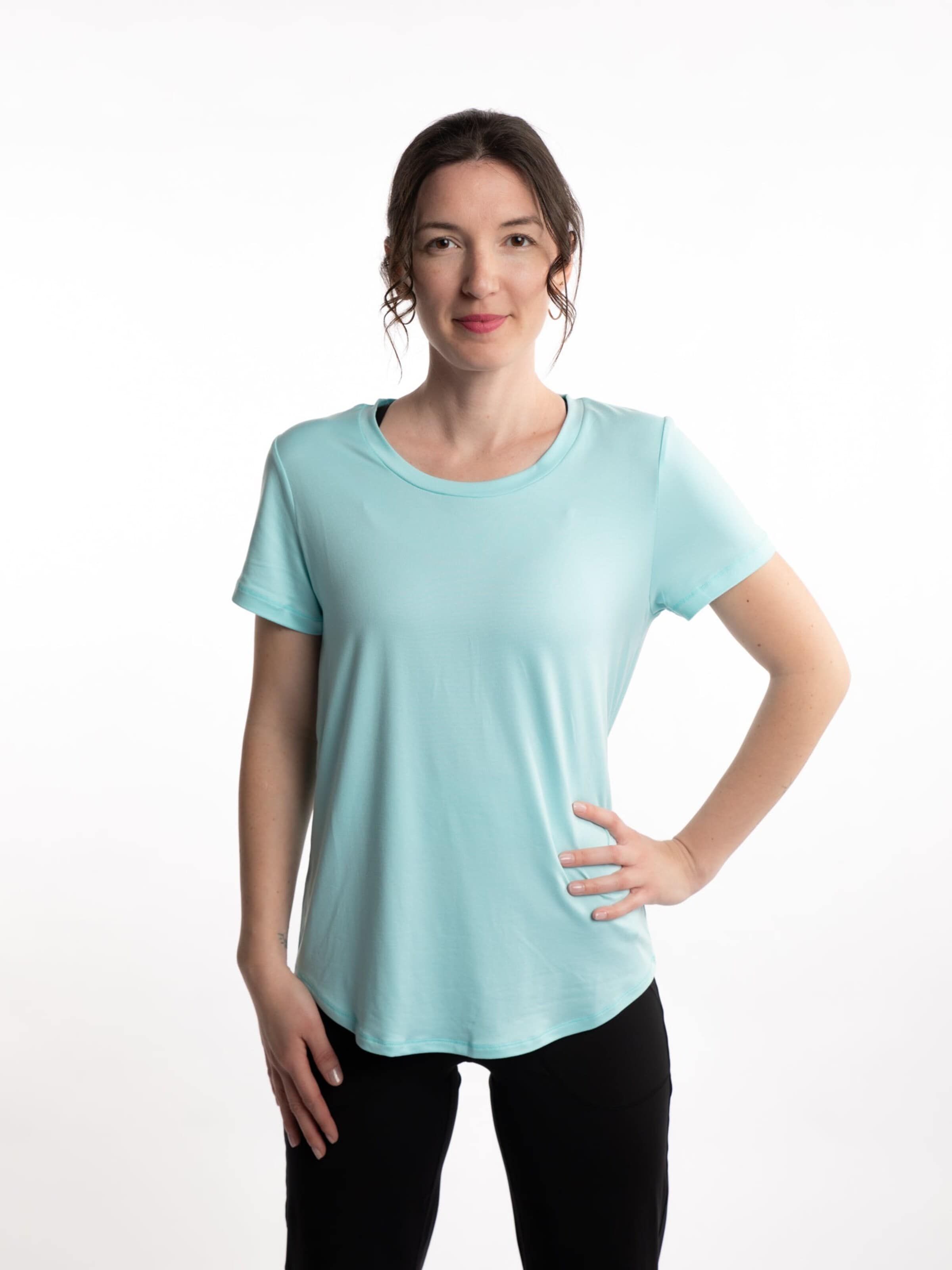 mymotus Functioneel shirt 'mymotus® , ladies fitness T-Shirt, YW22' in Blauw: voorkant