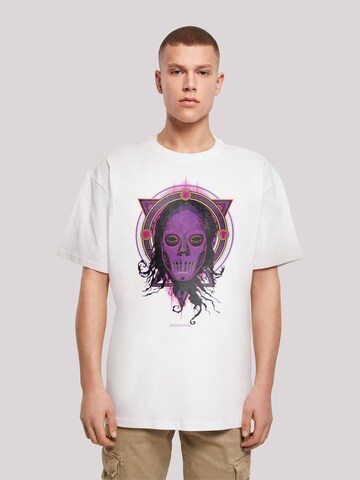 T-Shirt 'Harry Potter Neon Death Eater' F4NT4STIC en blanc : devant