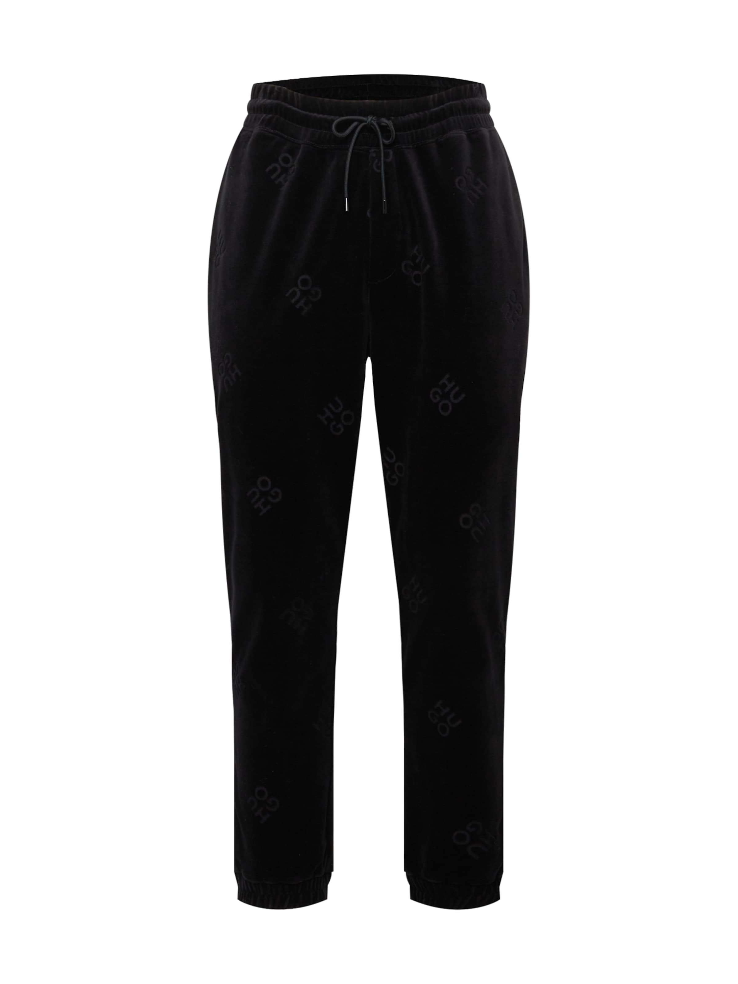 HUGO Конический (Tapered) Штаны 'Daboon' в Черный: спереди