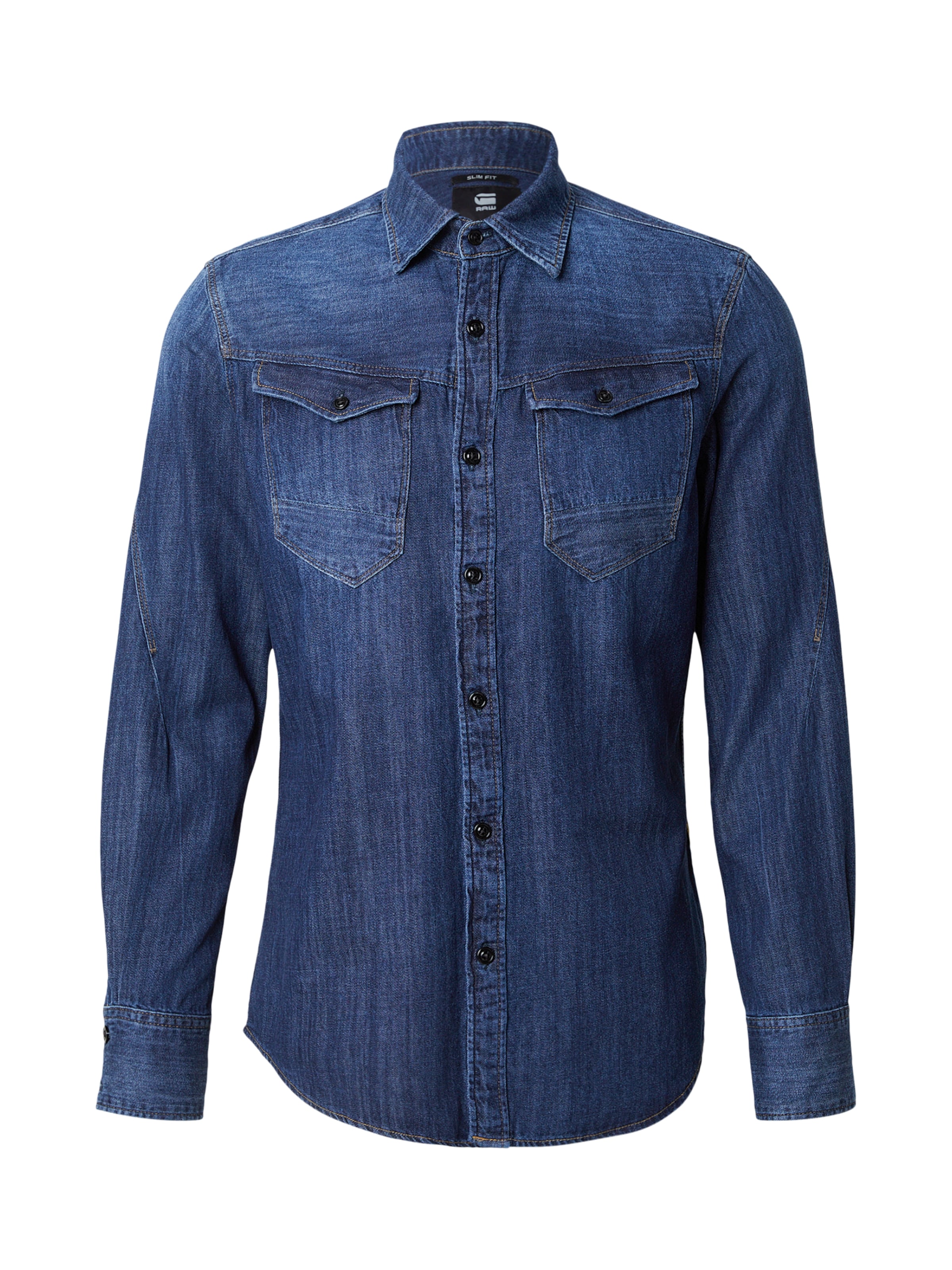 Coupe slim Chemise G-STAR en bleu : devant
