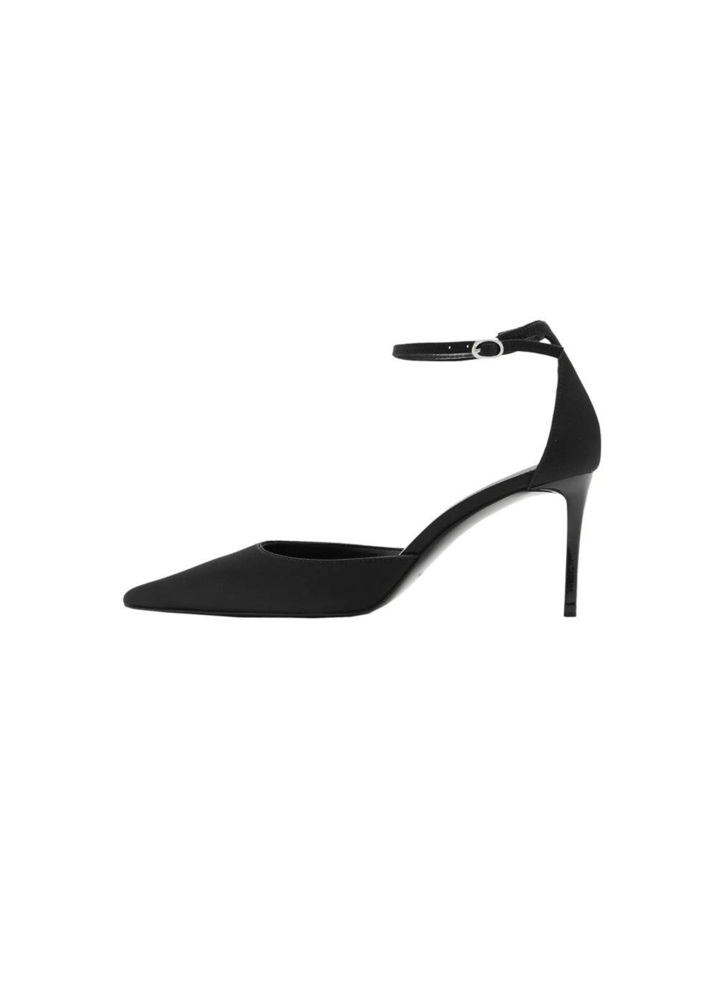 MANGO Slingback Pumps 'Lens' in Black: front