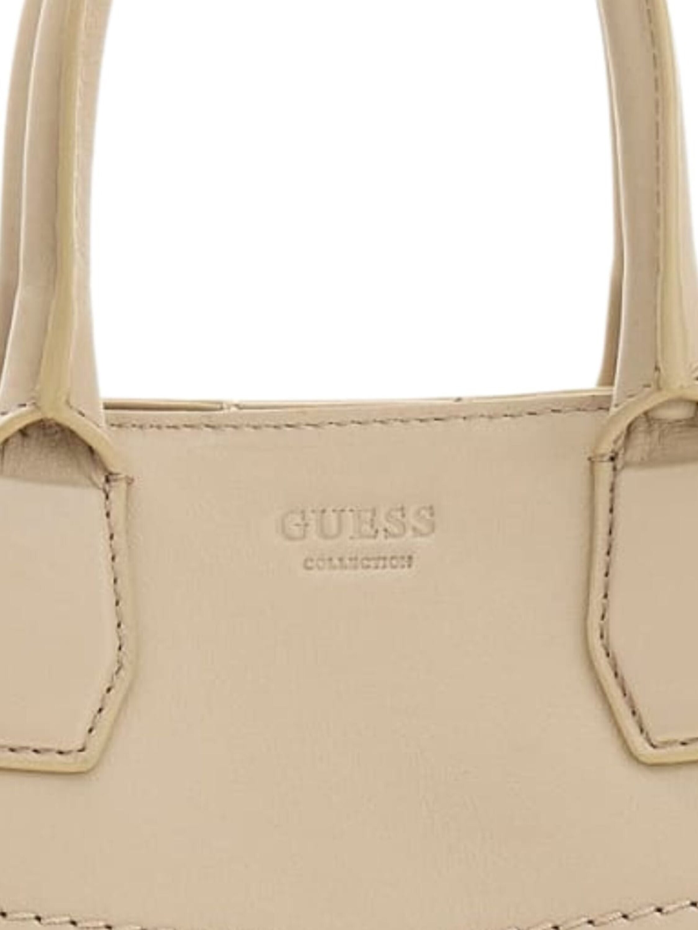 GUESS Torba za čez ramo 'Guess Sac Bandoulière Yulia Small Satchel Sand' | bež barva