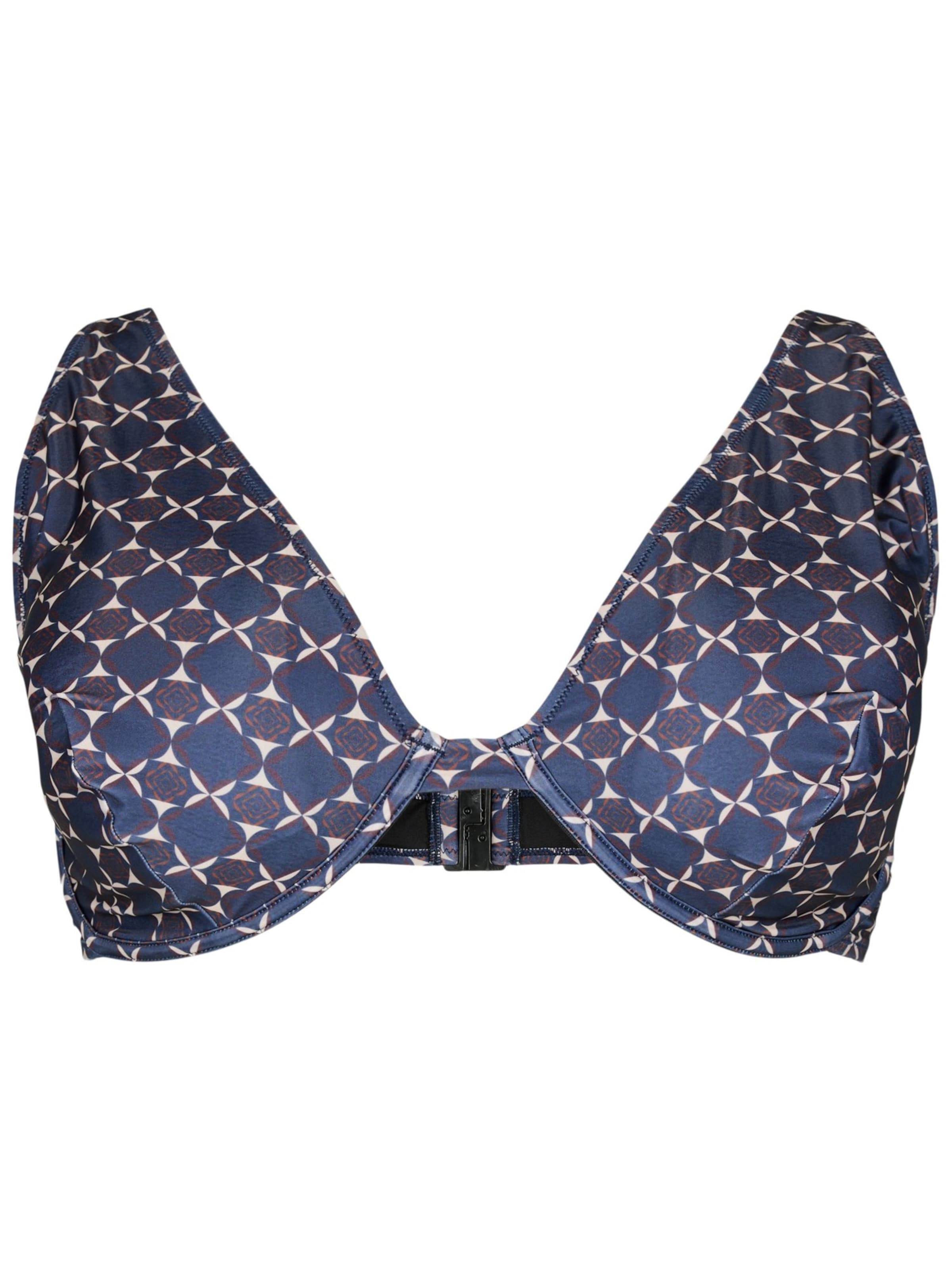 Swim by Zizzi Σουτιέν για T-Shirt Τοπ μπικίνι 'Diya' σε μπλε