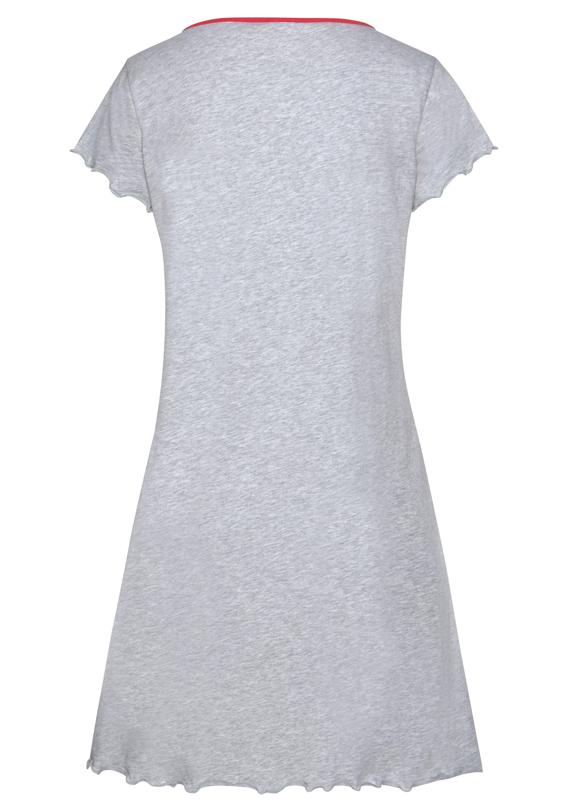 PEANUTS Koszula nocna 'Snoopy' w kolorze szary