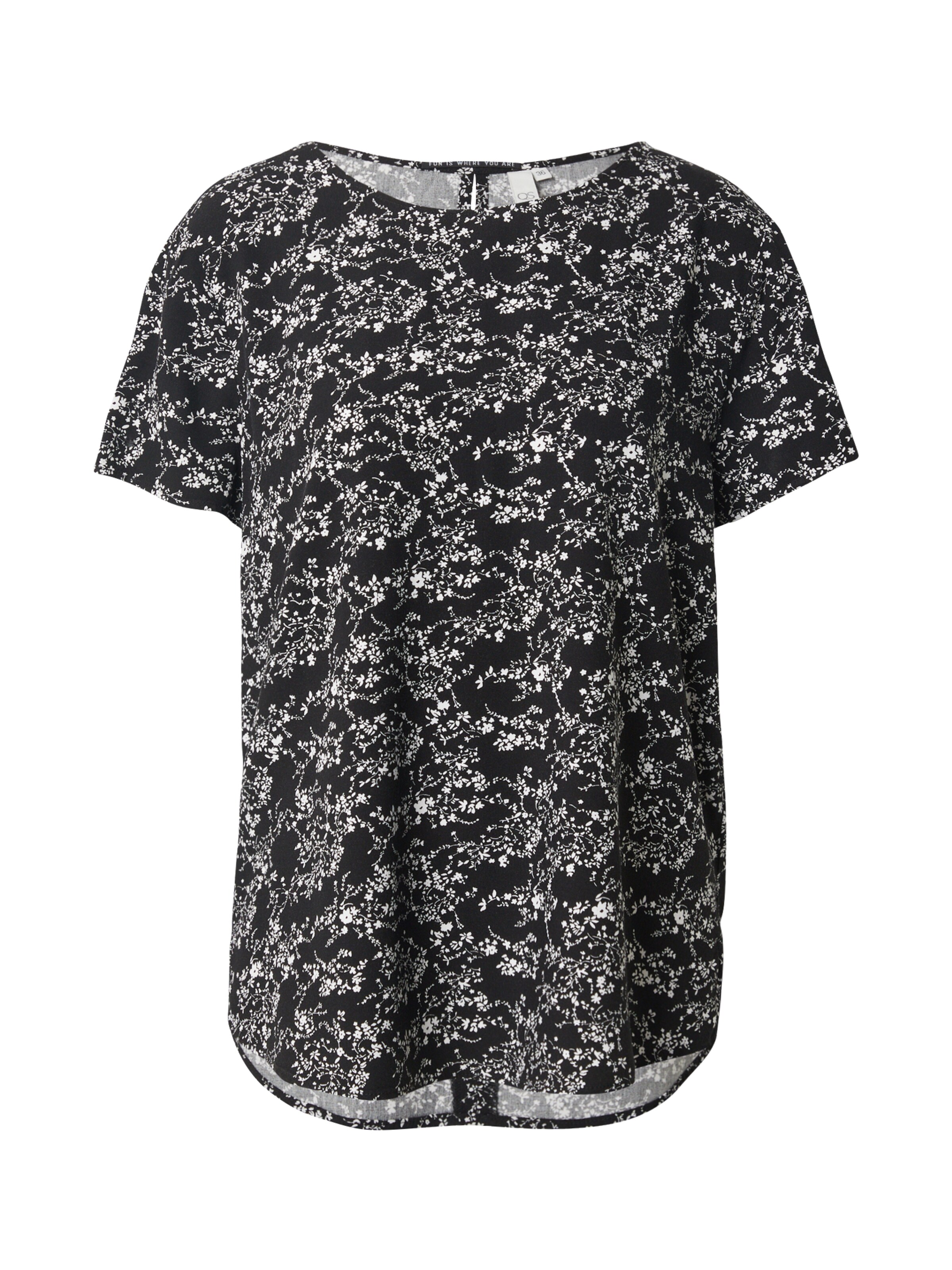 QS Bluse in Schwarz: Vorderseite