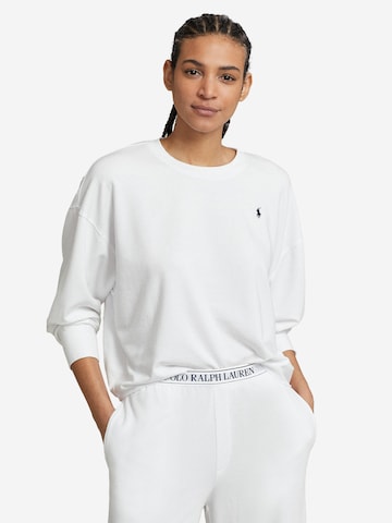 Polo Ralph Lauren Pyjama ' Sweatshirt & Wide Leg Set - Club Terry ' in Weiß