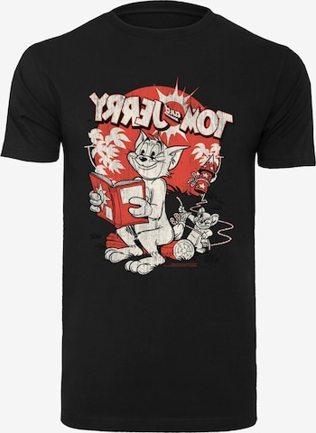 F4NT4STIC Shirt 'Tom und Jerry Rocket Prank' in Zwart: voorkant