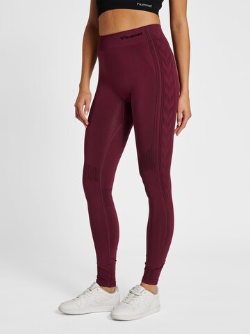 Hummel Skinny Sportbroek in Lila: voorkant